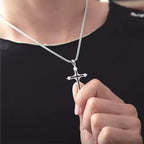 ✝️ Men’s Stainless Steel Cross Shape Pendant Necklace My Store